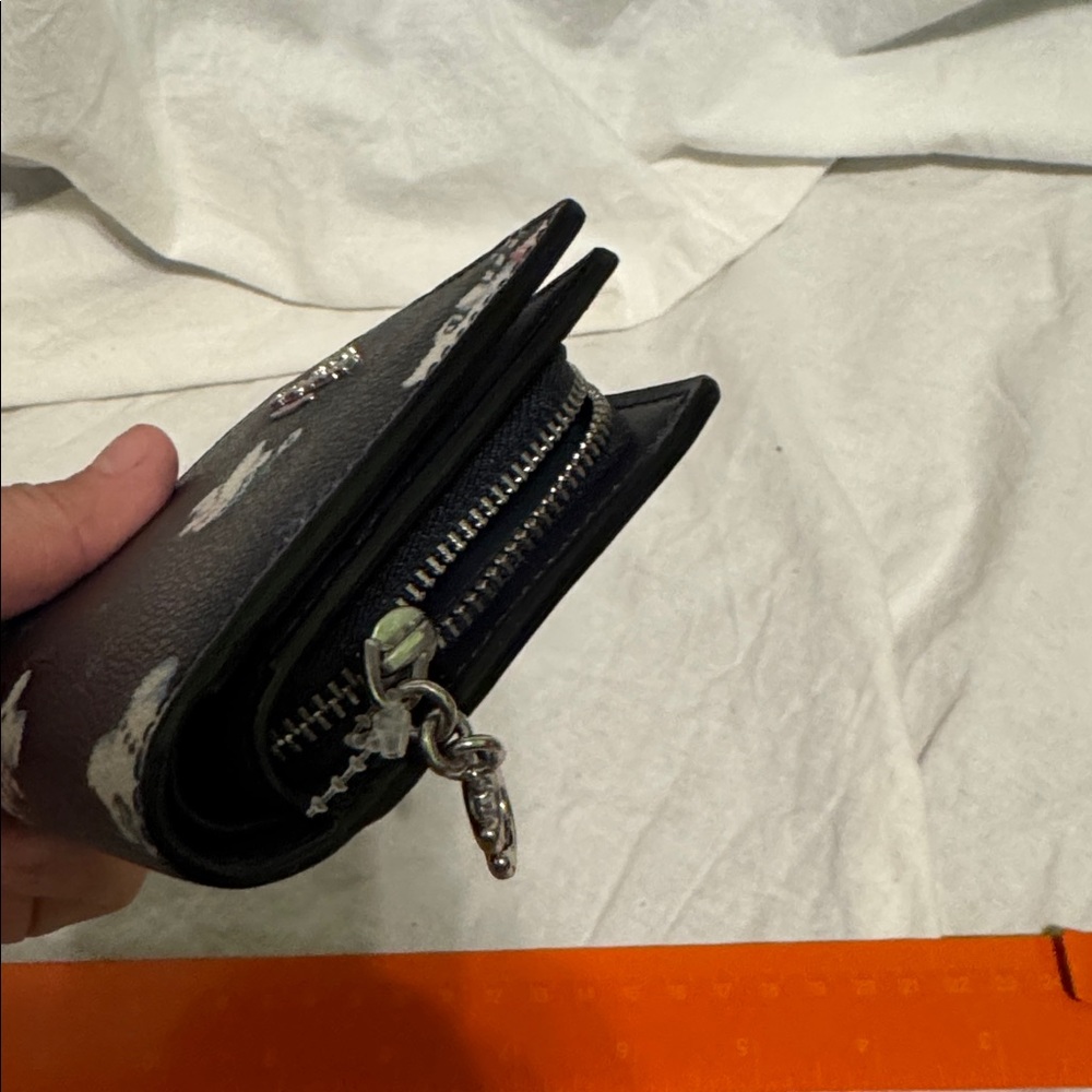 Coach Navy Wallet with Snowman Motif - Picture 3 of 6